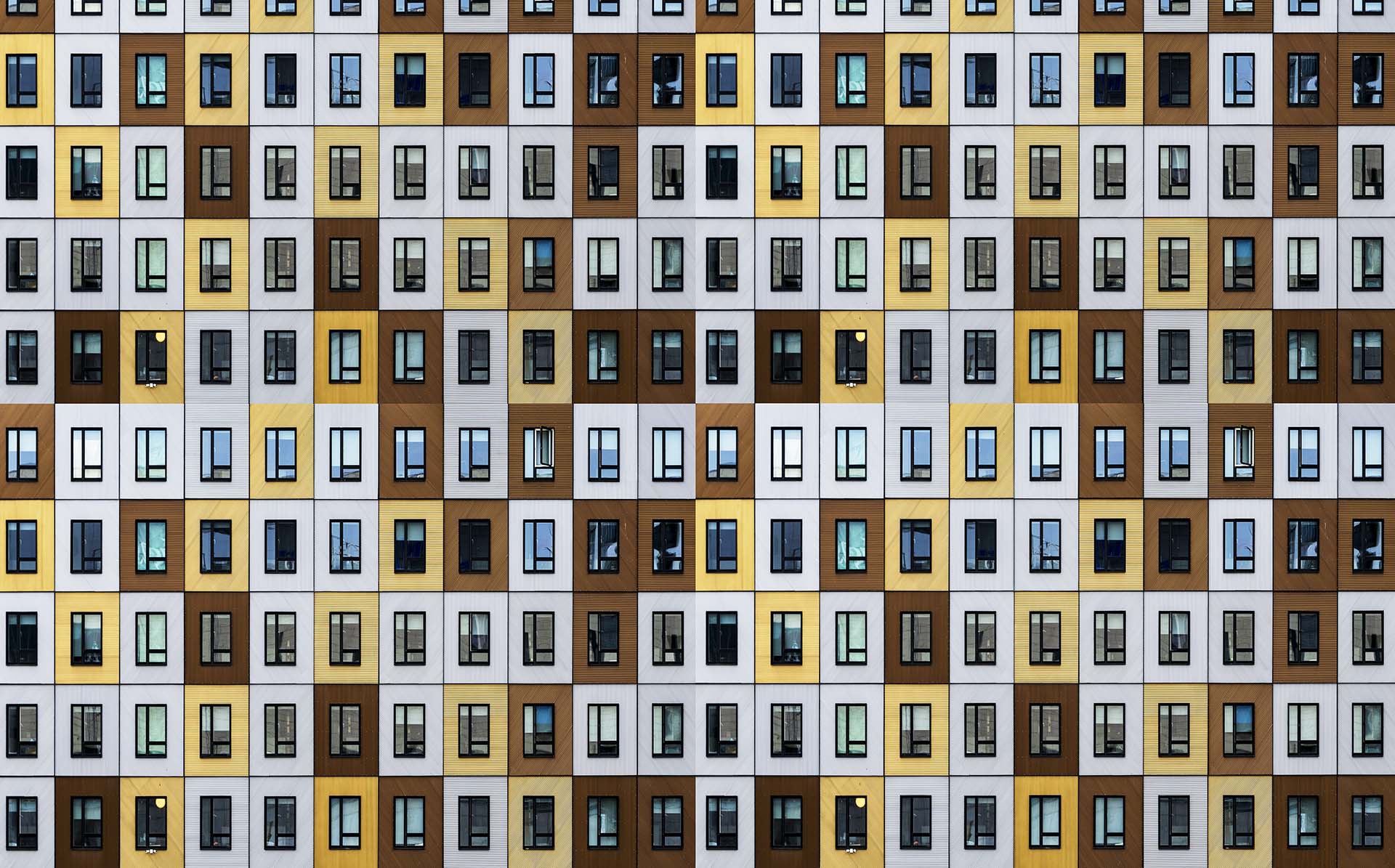 A modern building with abstract architectural twists making it look like a work of art